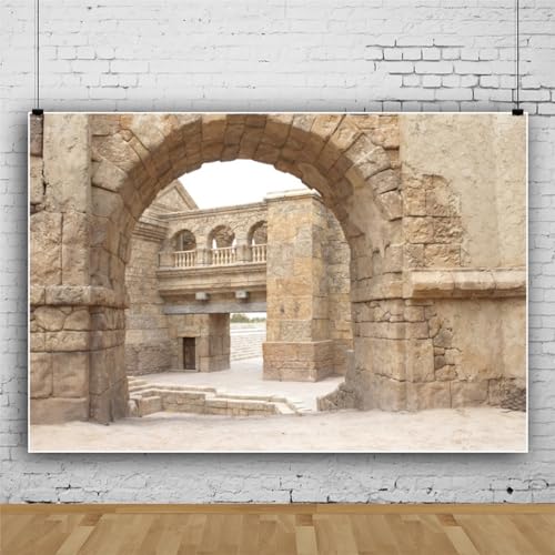 Pnylzzyxh Toile fond Jérusalem bâtiments 15x8ft