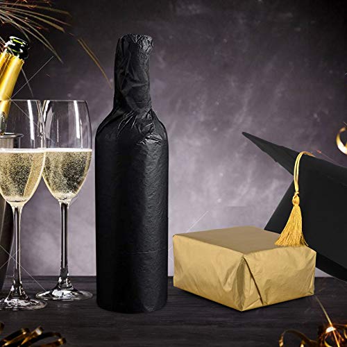 AORZIT papel de seda preto para sacos de presente 80 folhas de papel de embrulho em massa, papel de