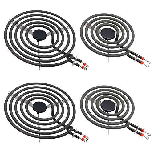 Primeswift MP22YA Electric Stove Range Burner Element Unit Set Include MP21YA 8 5 Turn & MP15YA 6 4 Turn Compatible with Whirlpool Electric Range Stove Replaces 5304431014 484783 Su204