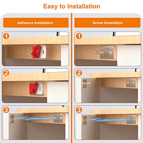 Jiayi Cabinet Magnets Stainless Steel 6 Pack Ultra Thin Cabinet Magnetic Catch Magnet Door Catch Adhesive Drawer Latch Magnetic Closures For Kitchen Wardrobe Cupboard Door Closet Closures #TOP3