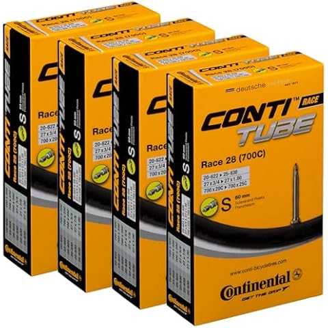 Continental Race 28" 700x20-25c Inner Tubes - 60mm Presta Valve (Pack of 4 Tubes) Cover