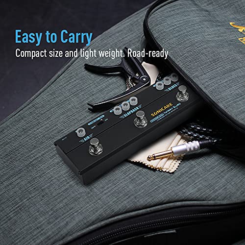 Sonicake Guitar Multi Effect Pedal Overdrive Compressor Delay Reverb Guitar Pedal Twiggy Blues Vintage Blues Retro Rock Tone With Cab Sim #TOP5