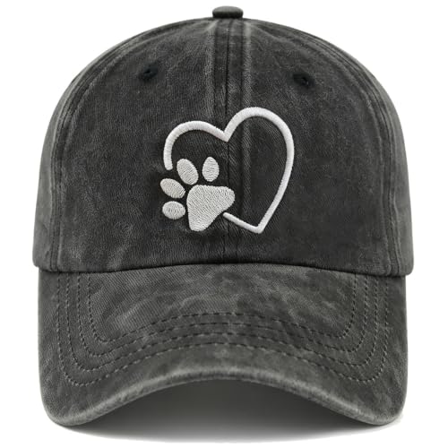 Image of AYDZVN Dog Lovers Gifts for Women Men Dad Mom, Dog Paw Heart Baseball Hat