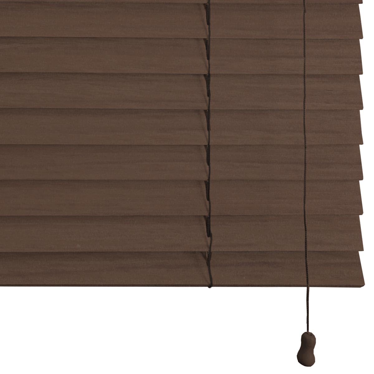 Persiana Veneciana de Madera Maciza Premium (40cm hasta 240cm de Ancho). Color Nogal. Medida 110 cm x 160 cm para Ventanas y Puertas