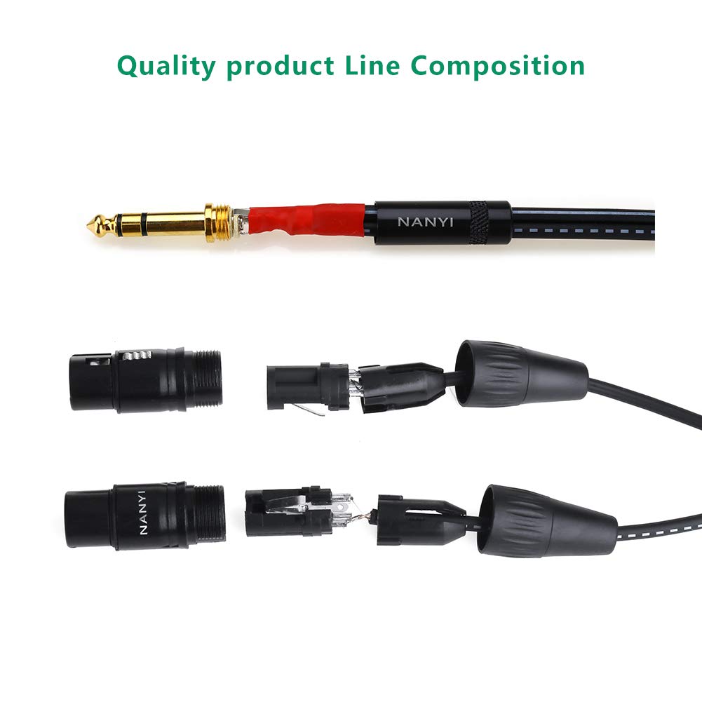 Cavo Audio XLR 3pin Strumento Microfono Jack 6,3 Millimetri Femmina A Maschio 3m 83767572