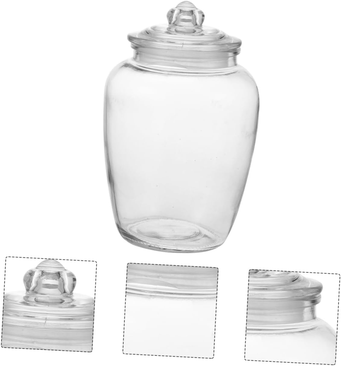 2200ml Large Capacity Glass Storage Jar Sealing Canister Airtight Glass Food Storage Container for Honey Pickles Kitchen Pantry Use