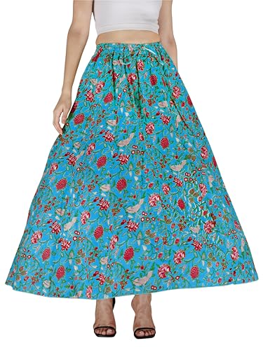 Image of Sttoffa Cotton Printed Women Wear Maxi Long Skirt 40 inch inch Full Length