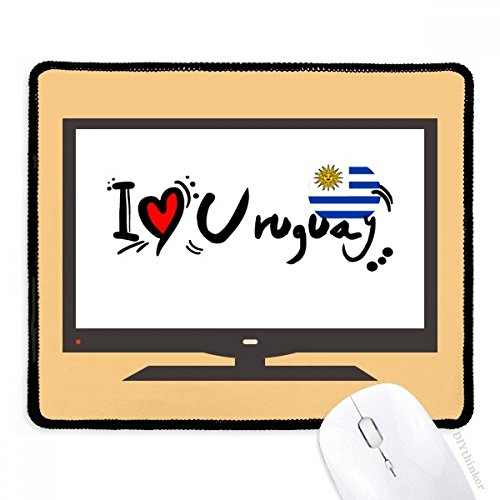 Mousepad antideslizante de goma con diseño de Uruguay para un control preciso del ratón en oficina