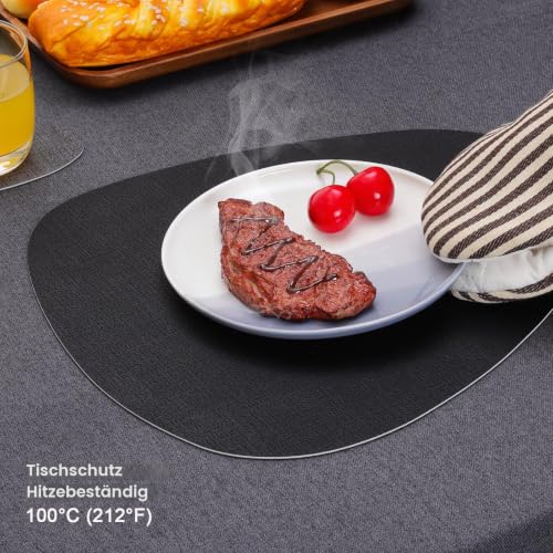 Chitomars Tischsets Leder und Untersetzer, Platzset Rund doppelseitig – Ansicht 4
