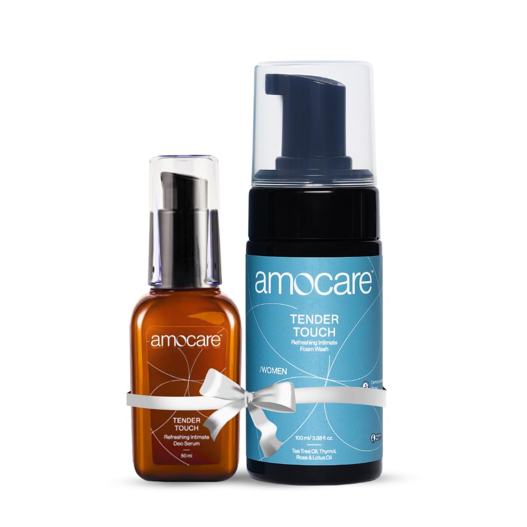Amocare Intimate Care Combo for Women β Intimate Deo Serum (50 ml) + Foam Intimate Wash (100 ml) | All-Day Freshness, Odour & Sweat Control | pH Balanced | Prevents Irritation, Dryness & Infections