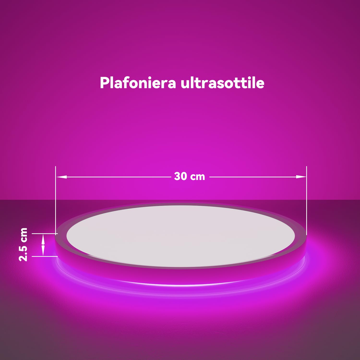 AIKVSXER Plafoniera LED 33W, Piatta e Dimmerabile, Cambio Colore RGB e Luce Notturna Bianco Caldo, Controllo con Telecomando e App, 3000K–6500K Design Sottile, Ideale per Camera Cucina e Soggiorno