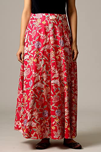 Image of Ravaiyaa - Attitude is everything Cotton Hand Block Floral Printed Wrap Around Women's Free Size Skirt Rapron