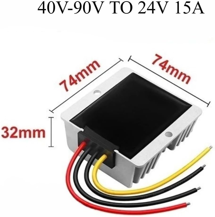 DC 40-90V 36V 48V 60V 72V to 24V 15A Step Down Converter 72 Volt to 24 Volt Buck Voltage Regulator
