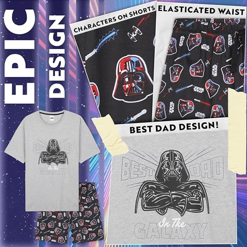 Disney Star Wars Pajamas Set Men Short PJs Lounge Set Dad Baby Yoda Sleepwear4