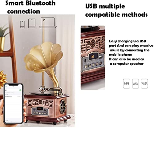 TAISK Haut-Parleur stéréo de Forme de phonographe de phonographe Classique rétro, Tourne-Disque Bluetooth 4.2 Aux- Vie… - Les Beatles, Paul McCartney, John Lennon, RIngo Starr, George Harrison TAISK Haut-Parleur stéréo de Forme de phonographe de phonographe Classique rétro, Tourne-Disque Bluetooth 4.2 Aux- Vie… – Image 5