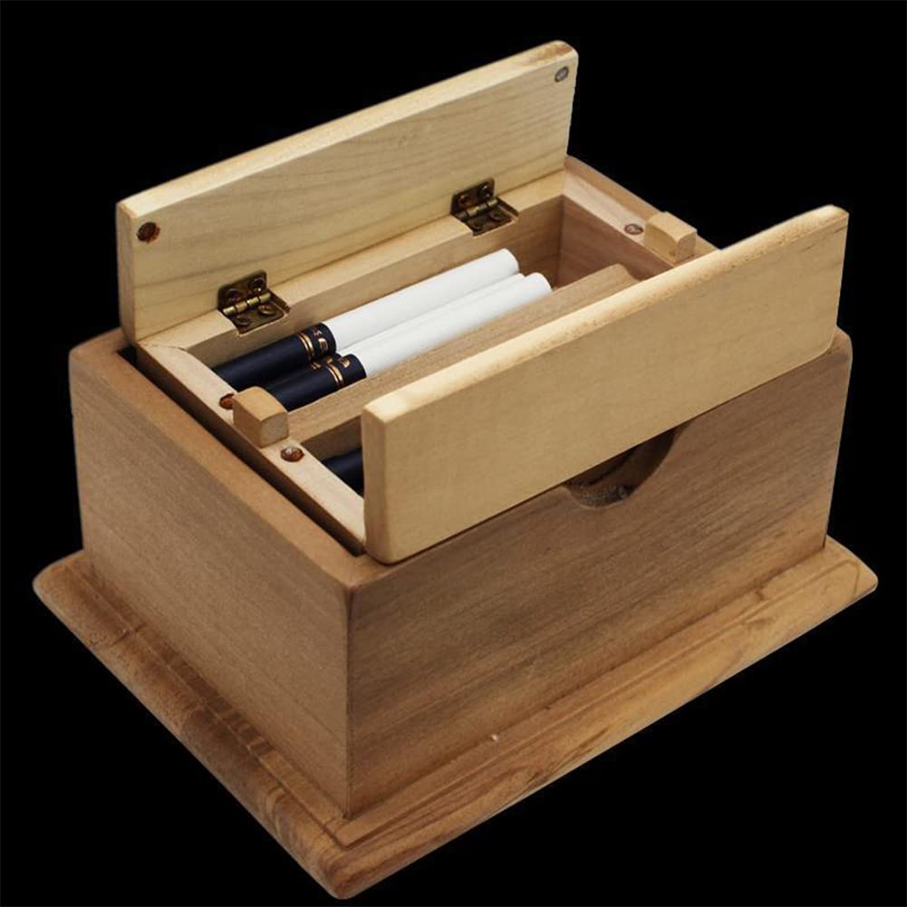 Amazon.com: Automatic Pop-up Cigarette Case Decoration Wooden Desktop  Cigarette Case Business Cigar Box Men's Gift
