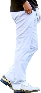 Mens Golf Pants Stretch Skinny Slim Fit Golf Wear 5 Pockets Slit Bottoms