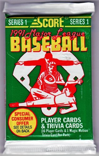 Score 1991 Magor League Baseball Cards Pack