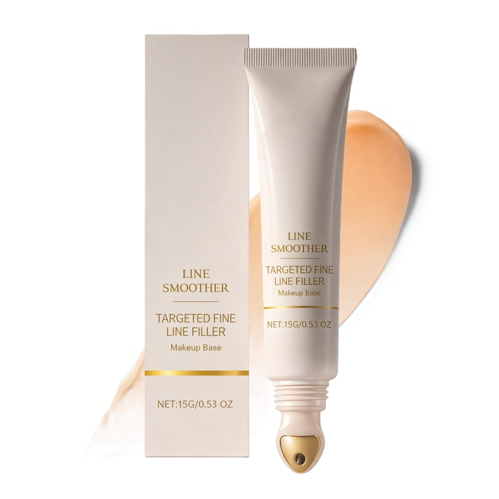 Linea più liscia, Primer per sfumare le linee sottili, Primer viso antirughe per pelli mature, Base trucco opaca, Levigatura e uniformità del tono della pelle, Indossabile tutto il giorno, 15g
