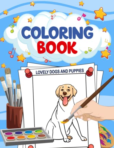 Watercolor Coloring Book For Kids - Lovely Dogs and Puppies (Paint The World Around) image 2
