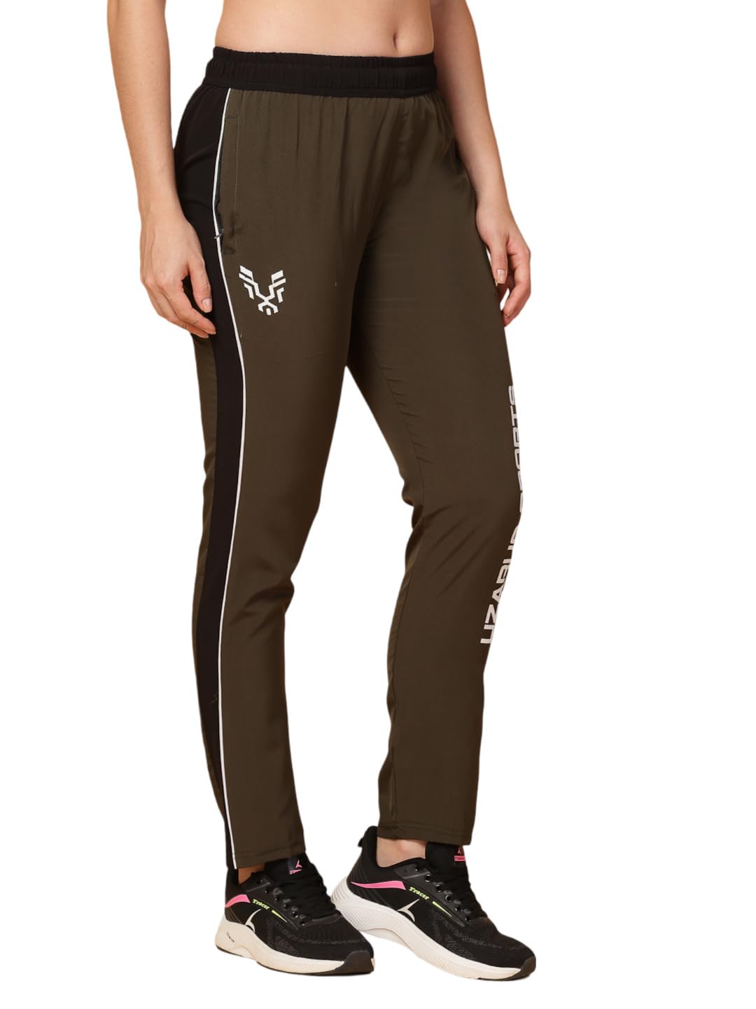 uzarus Women's 3 Zipper Pockets Sports Gym Running Track Pants || Womens Lower || Women Pyjama || Lounge Pants-picture-34