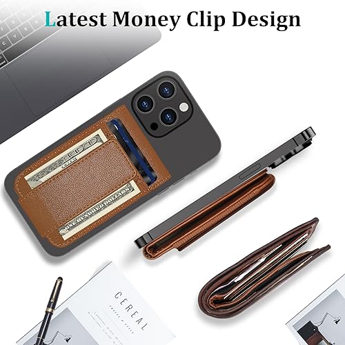 Image of for MagSafe Wallet, Magnetic Phone Wallet with Adjustable Stand & Money Clip, Detachable Magnetic Wallet for iPhone 16 /15 /14 /13 /12 Pro Max Plus, 10+ Cards Holder