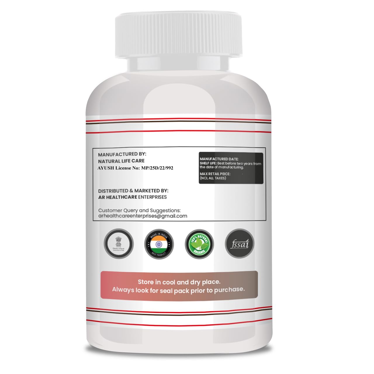 Original Herbal IH3 Capsules Ling Mota Bada Khada Karne Wali Goli Dawa | Shilajit, Ashwagandha & Safed Musli Tablets for Men | Supports Power, Stamina & Vitality - 60 Caps — Amazon image 2