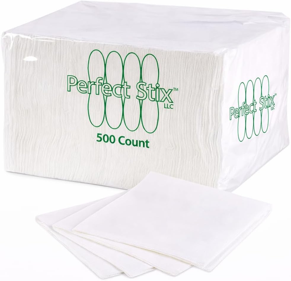 Elegant 1-Ply White Lunch Napkins 500 Count - Soft Absorbent Disposable for Parties Kitchen Bathroom
