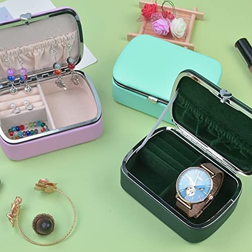 Mini Jewellery Box Organizer, Travel PU Leather Jewelry Storage Case Portable Jewellery Storage Organiser Box for Rings Earrings Necklace Bracelets Jewelry Gift