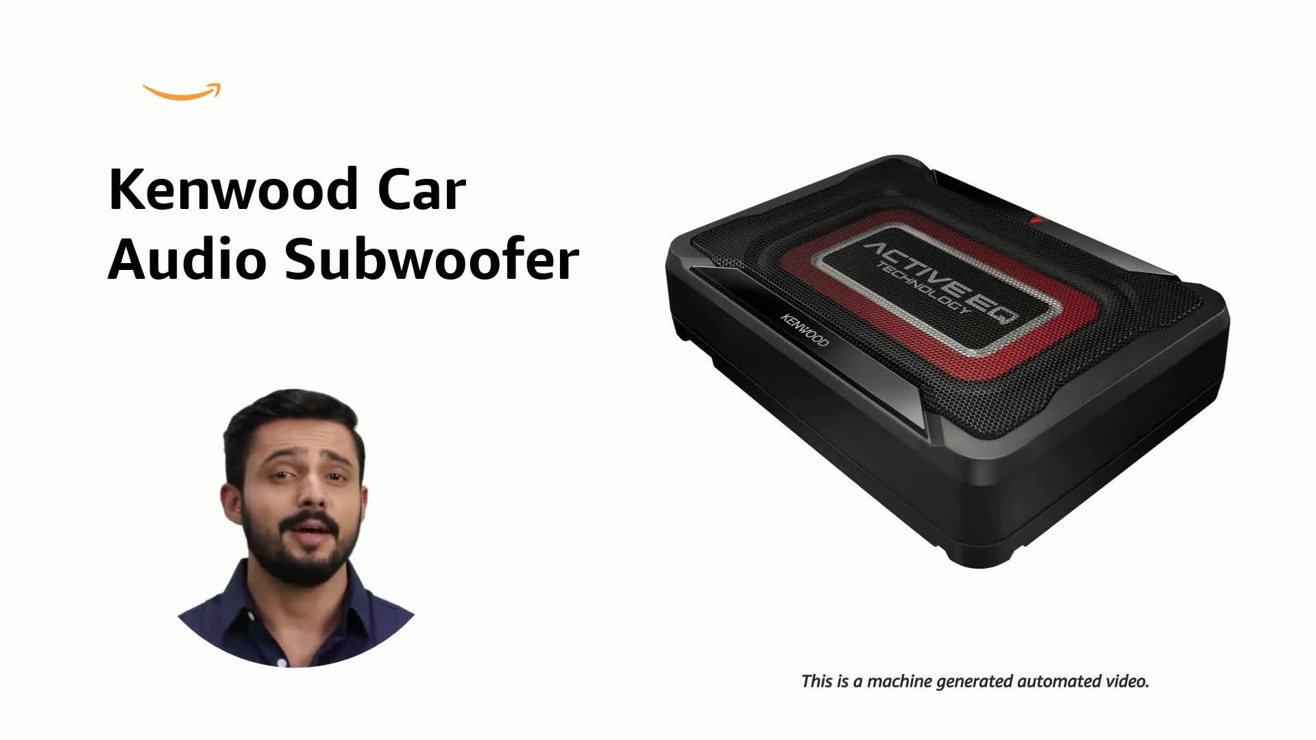 Kenwood KSC-PSW7EQ Compact Powered Enclosed Subwoofer for CAR