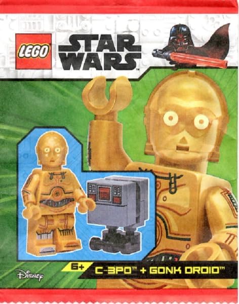 Miniatura 2 de LEGO Star Wars Minifiguras R2-D2 y C-3PO con Gonk Droid (GNK)