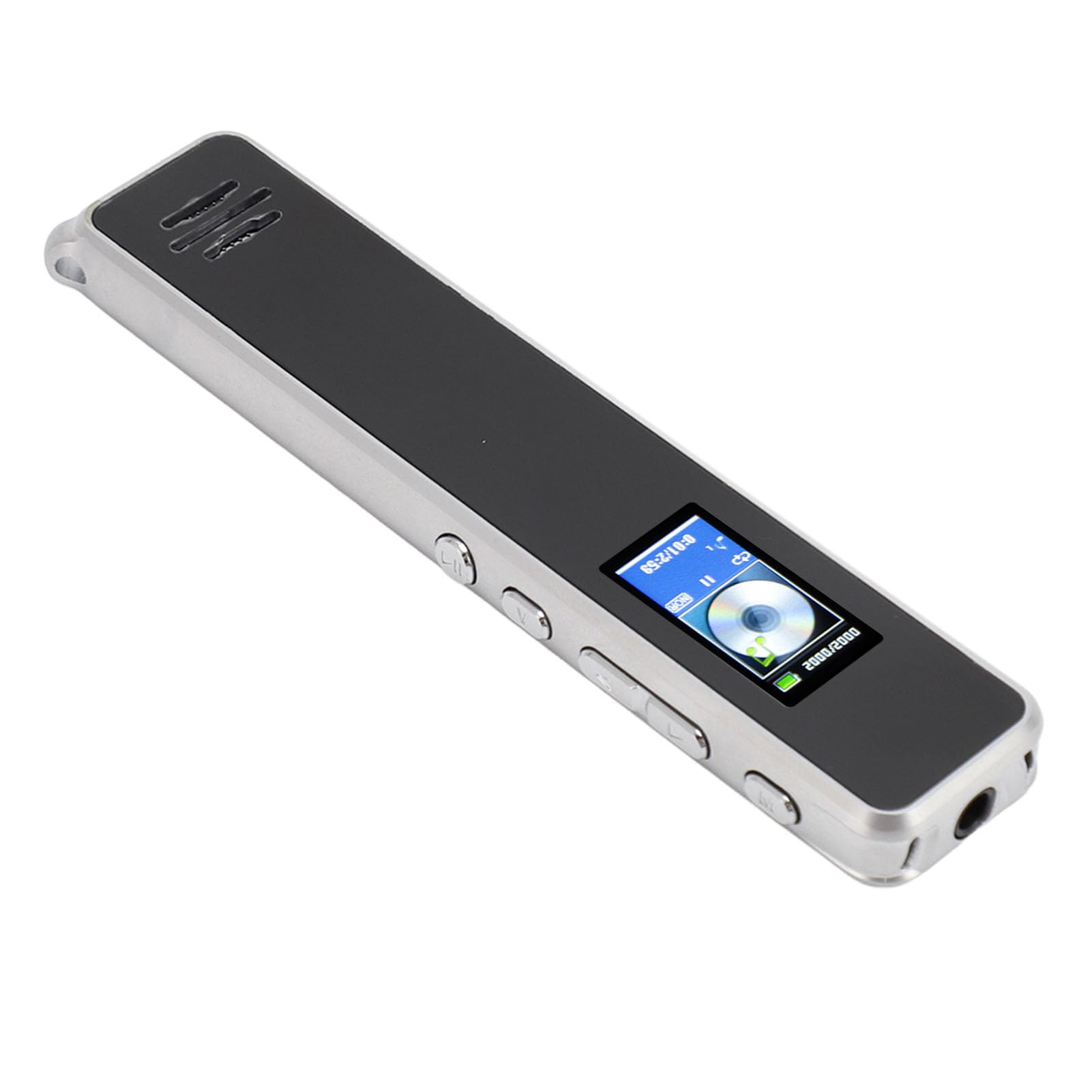 Grabadora de Voz, Dispositivo de Grabación de Sonido Activado por Voz con Reducción de Ruido HD de Aleación de Zinc con Libro Electrónico para Entrevistas para Clases (16G)