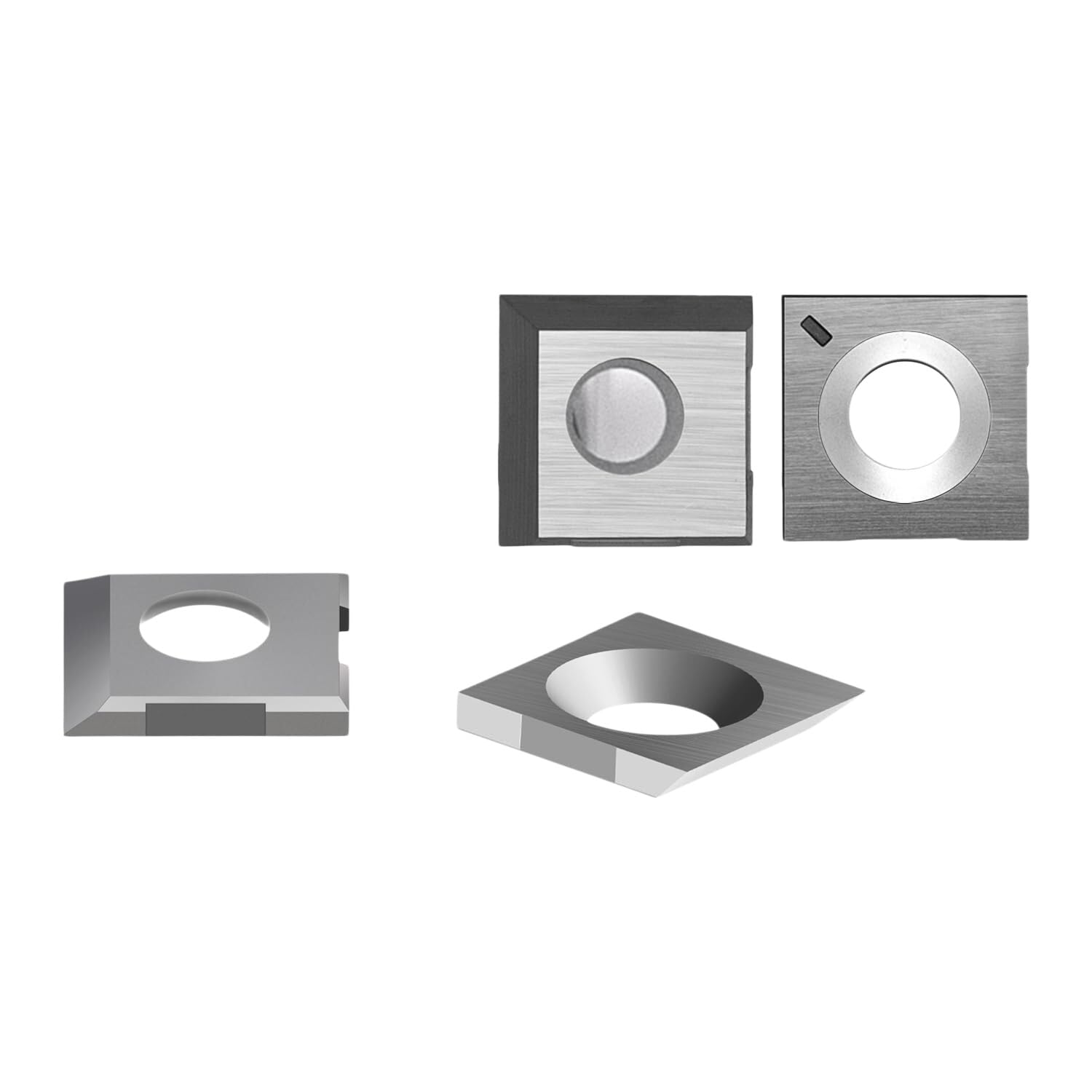 Laxalo One Color 10Pcs Square Carbide Inserts 14.27X2mm 50 Degrees, Replacement Spiral Planer Blades For 20600H Bp510h Jointer