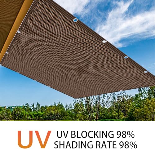Funda transpirable de 1,4 x 9 m marrón para camping e invernaderos con protección UV 4
