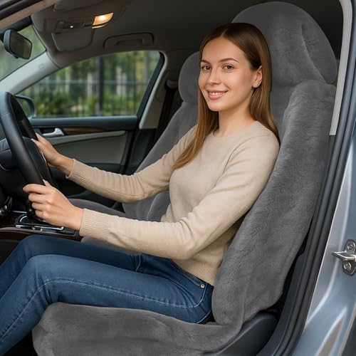 I3DIDEA 1 PCS Fluffy Car Seat Cover, Plush Fuzzy Fur