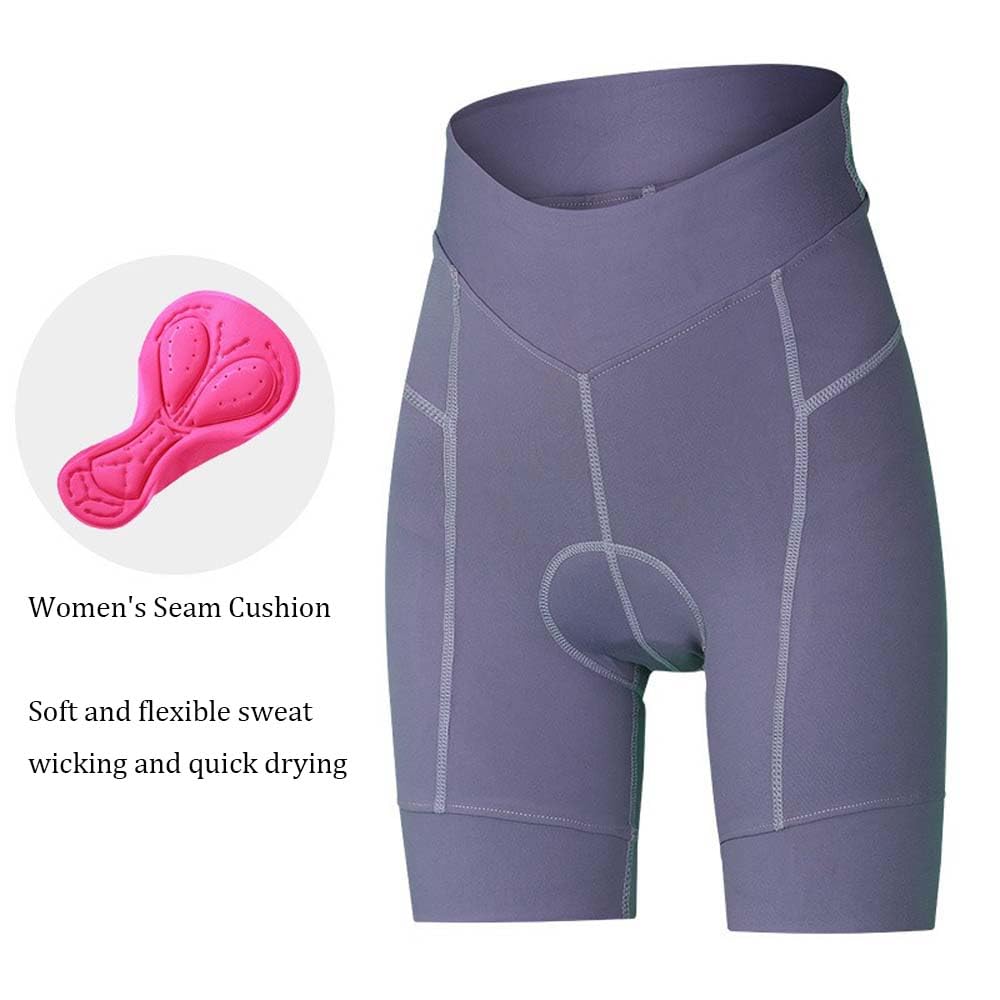 Pantalones Cortos de Ciclismo para Mujer Transpirable A Prueba de Golpes Secado Rápido 3D Gel Acolchado Calzoncillos de Ciclismo