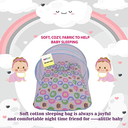 Image of Kwitchy New Born Baby Bedding Combo of Mattress with Net | 4 Pcs Gadda Set (0-6 Months) Blue (3PCS Set)