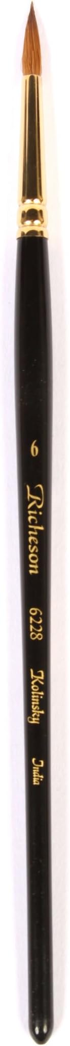 Jack Richeson 6228 Series Short Handle Sable Round Brush, Size 6
