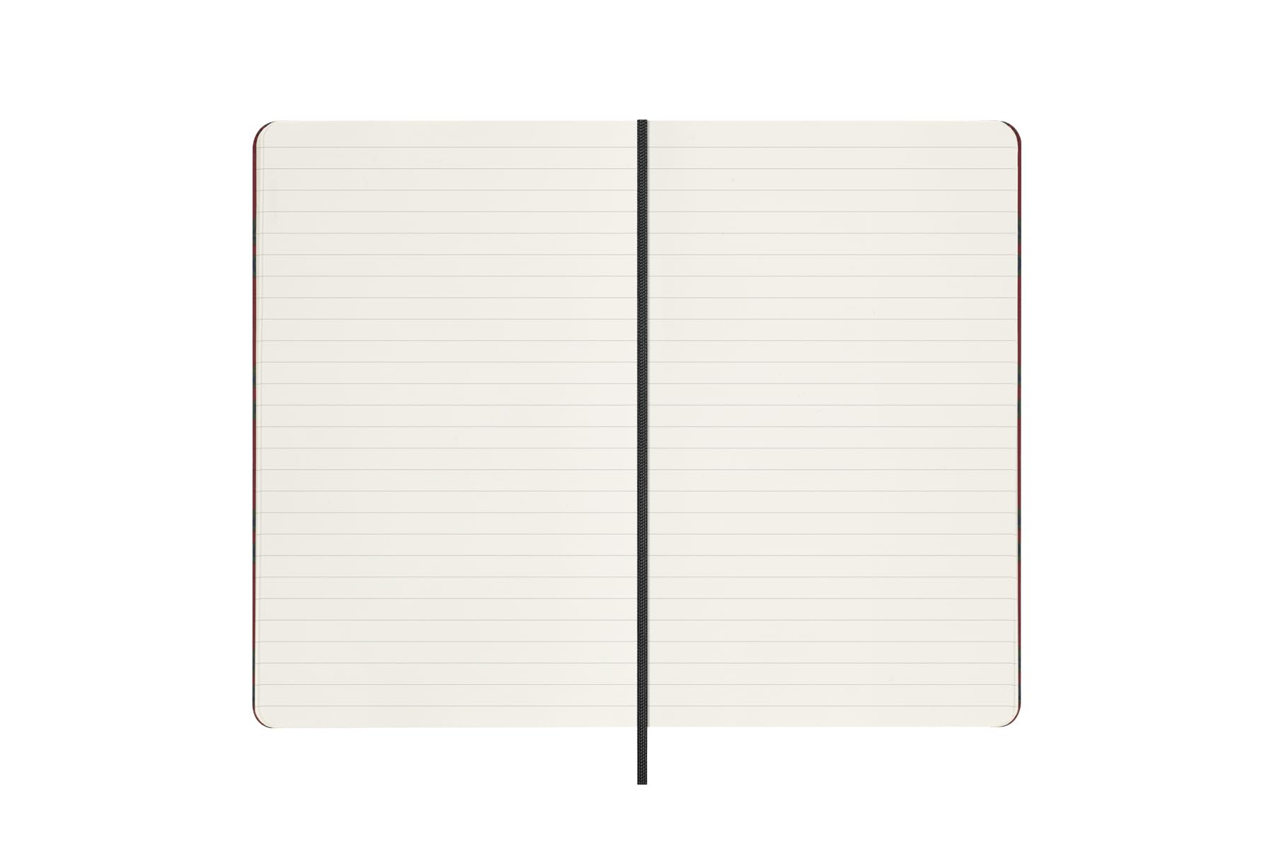 Moleskine Jedwabny notatnik, twarda okładka z włoskim jedwabiem firmy Mantero, ze stronami w linie i elastycznym zapięciem, z pudełkiem na prezent, rozmiar L 21 x 13 cm, kolor bordowy