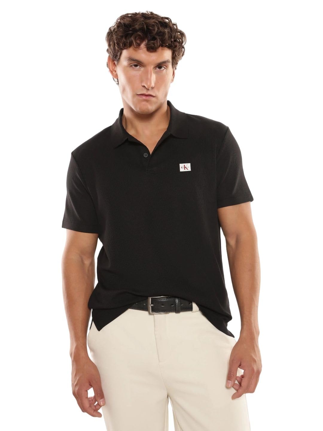 calvin klein jeans Solid Regular Fit Cotton Polo T-Shirt-picture-53