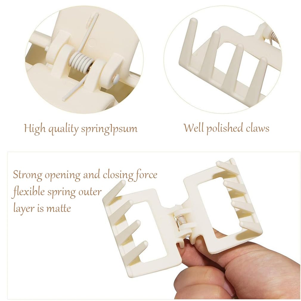 8 Pack Double Row Teeth Small Hair Claw Clips 1.6" Matte Hair Clips for Women Cute Claw Clips Set for Thin Hair Mini Accessories for Girls - Image 4