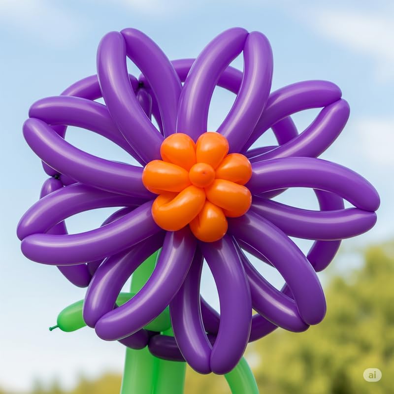 Image of long Modelling, Twisting, Tube Balloons, Pack of 100 (Purple)