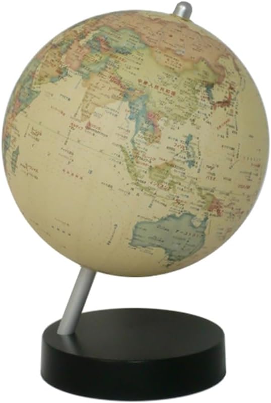 Showa Carton Globe/Administrative Map Antique Sphere Diameter 5.1 inches (13 cm), Hand-pasted, Made in Japan 13-CTWP-K