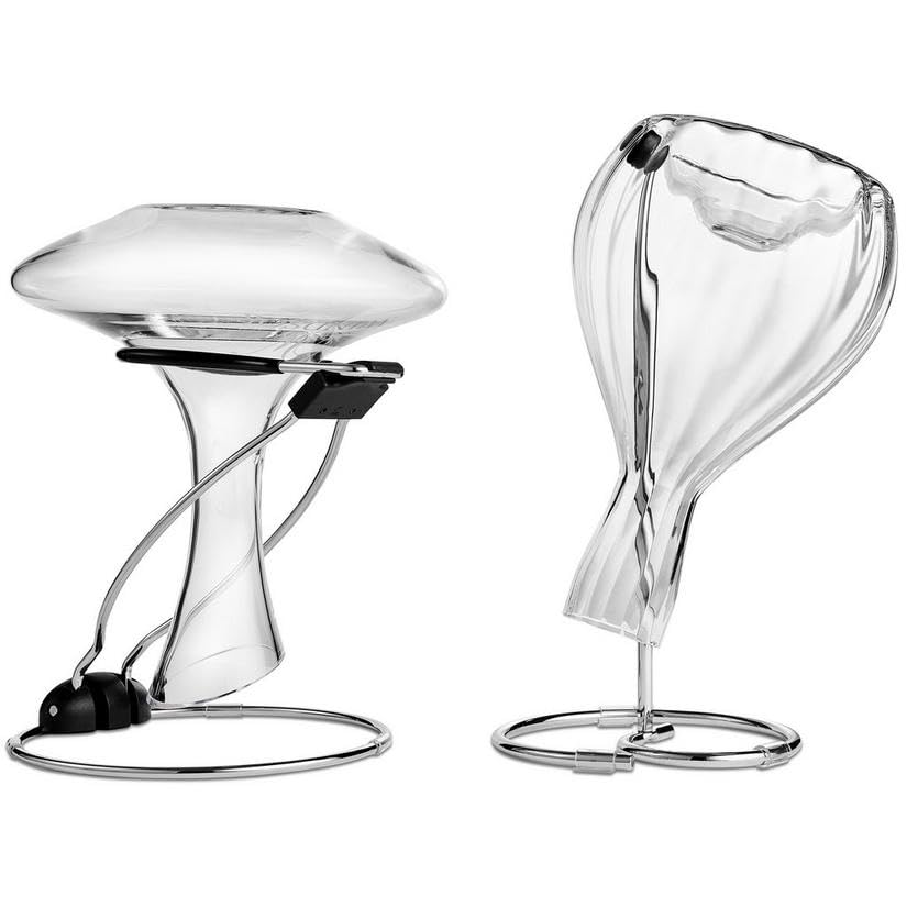 Wine Enthusiast Collapsible Decanter & Flask Drying Stand (Set of 2) - Durable Steel Wire Frame with Anti-Slip Top for Scratch & Streak Free Easy Air Dry - Home Bar Essential