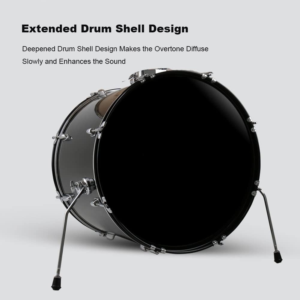 Schlagzeug-Set für Erwachsene, 5 Trommeln, 4 Becken, komplettes Schlagzeug-Set, professionelles Percussion-Set für Bühnenauftritte von Anfängern