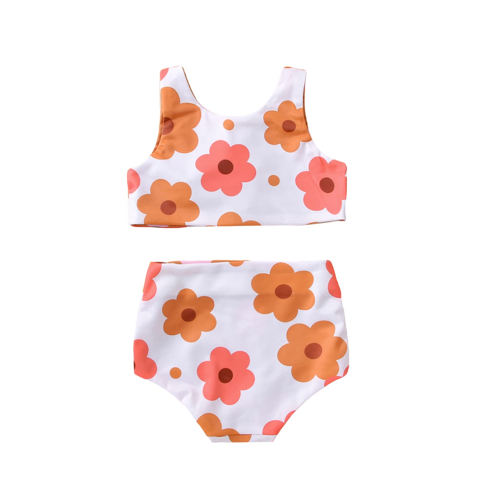 Toddler Girl Swimsuits Infant Baby Girl Bathing Suit Bikini Sets Swimwear 3 Piece Summer Beach Outfit Top Shorts Hat