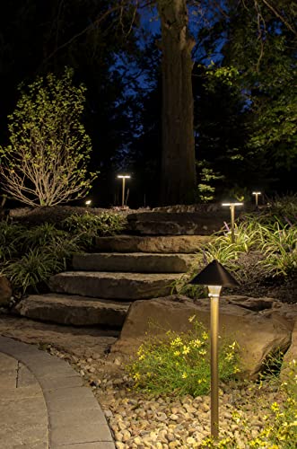 Volt 15-Pack 12V Cast Brass Conehead Path Lights (7" Shade, 25" Tall) #TOP6