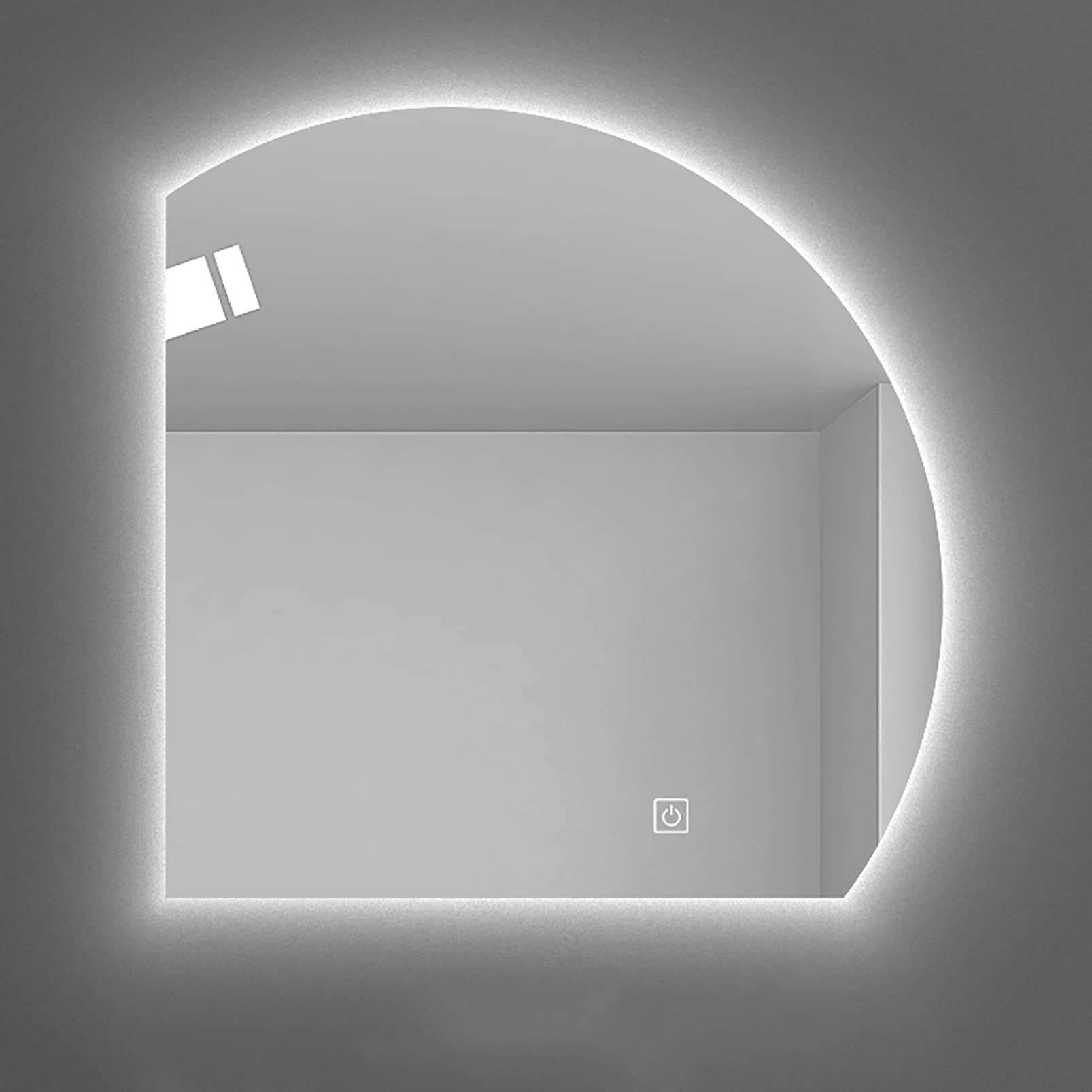 Miroir de salle de bain incassable tactile pour éliminer la buée sur le verre