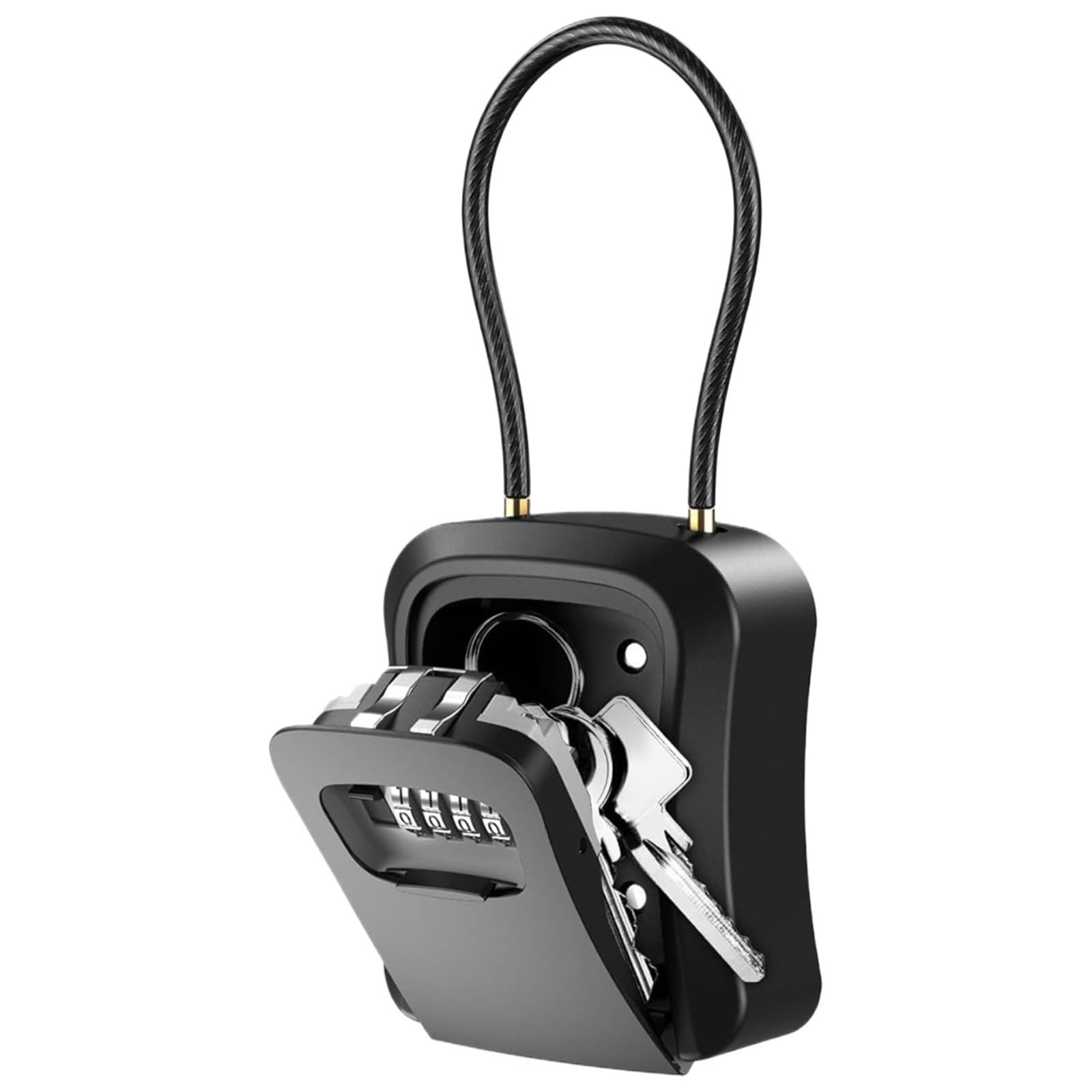 Caja de seguridad waterproof con código de 4 dígitos para uso en exteriores espacio de almacenamiento adical para les armario seguro para el hogar y el jardín