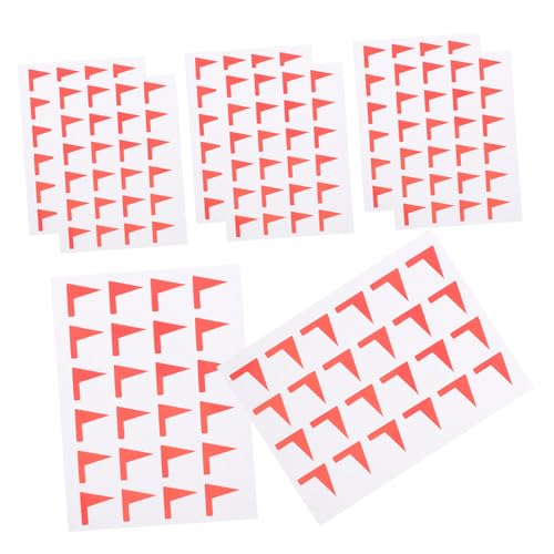 Cabilock 12 hojas Pegatinas Adhesivas para Clasificación Rojo Etiquetas Autoadhesivas DIY para Marcar Hogar y Oficina Notas Adhesivas Prácticas y Duraderas